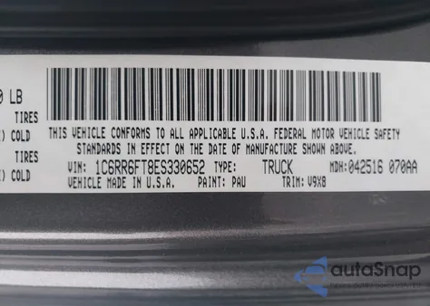 2014 Ram 1500 Express из США, поврежденный, VIN 1C6RR6FT8ES330652